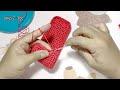 ถักกระเป๋าโครเชต์ใช้ไหมสองสีทำลายสี่เหลี่ยมข้าวหลามตัดได้แบบง่ายๆ crochet bag easy for beginner