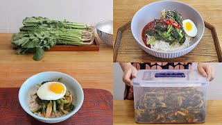 Young radish kimchi (열무김치 레시피)  | yeolmu guksu (열무김치국수) | yeolmu kimchi bibimbap (열무김치비빔밥)