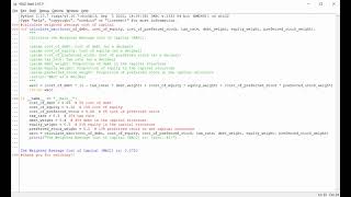 Calculate Weighted Average Cost of Capital in Python #coding #corepython #arithmeticoperators