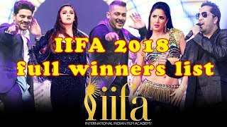 Iifa Awards 2018 Full Winner List | Iifa 2018 Winners | Iifa 2018 Full Highlights | Thailand | Video
