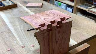 Crafting a Dovetail Joints Coffee Drip Stand from Korean Cedar Wood | Precise Woodworking Techniques