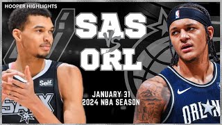 San Antonio Spurs vs Orlando Magic Full Game Highlights | Jan 31 | 2024 NBA Season