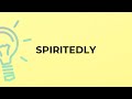 What is the meaning of the word SPIRITEDLY?