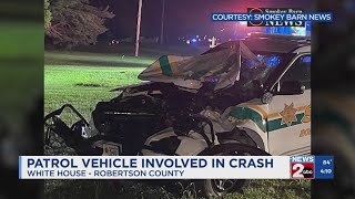 Robertson County Sheriff's Office vehicle involved in crash