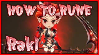 HOW TO RUNE RAKI (FIRE HELL LADY) - G3 SUMMONERS WAR REVIEW