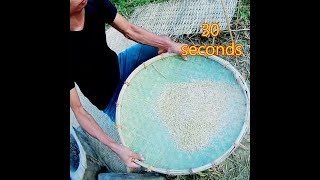 5 minutes Bamboo craft Part 6 - Harvest rice, pound rice