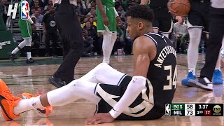 Giannis is DOWN 😳 Heads to the Locker with a Leg Injury