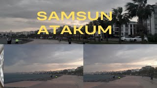 SAMSUN, ATAKUM 2 saatlik yürüyüş sahil bitmiyor🚶‍♂️🚶‍♀️Walking on Samsun Atakum's magnificent Beach