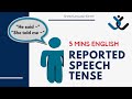 5 mins English - Reported Speech Tense - 