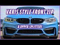 Carbon Fiber Varis Style Front Lip and Upper Splitters on an F80 M3