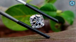 2.41 CT Cushion Rensu Cut Colorless Moissanite | Diamond Alternative | VVS Clarity Loose Moissanite