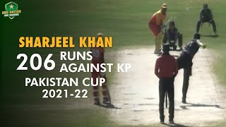 Sharjeel Khan 206 runs against KP | KP vs Sindh | Match 20 | Pakistan Cup 2021-22 | PCB | MA2T