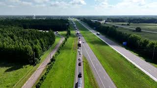 DRONE VIDEO: Road worker, 2 others killed in series of car accidents in Arkansas