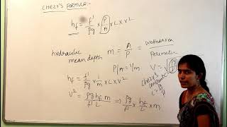 CHEZYS FORMULA AND DERIVATION || fluid mechanics  ||