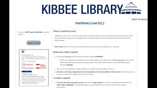 Kingsborough Library: How to use ILLiad