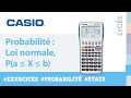 Exercice PROBABILITÉ : Loi normale, calcul de P(a ≤ X ≤ b) avec la calculatrice CASIO Graph 35+E