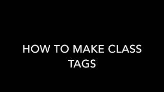Making student tags converted