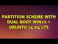 Ubuntu: Partition scheme with dual boot win10 + Ubuntu 14.04 LTS