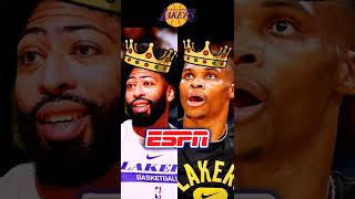 #AnthonyDavis & #RussellWestbrook will LEAD the #Lakers to the PLAYOFFS ‼️🤯🏆 #ESPN #youtubeshorts