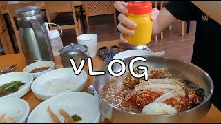 VLOG / 50대 엄마브이로그 / 엄마와딸 vlog /  일상브이로그 / 촬영부터 편집까지 /무말랭이장아찌만들기 생일케익 낚시 볶음우동만들기 냉면 연밥만들기 망고빙수