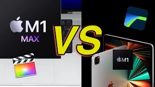 Speed Test MacBook Pro M1 Max vs iPad Pro Video Editing Final Cut Pro vs Lumafusion 4k