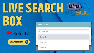How to build live search box using PHP, MySQL and AJAX | Select2 Live Search with CodeIgniter