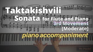 Taktakishvili - Sonata for Flute and Piano, 3rd Mov: Piano Accompaniment [Moderate]