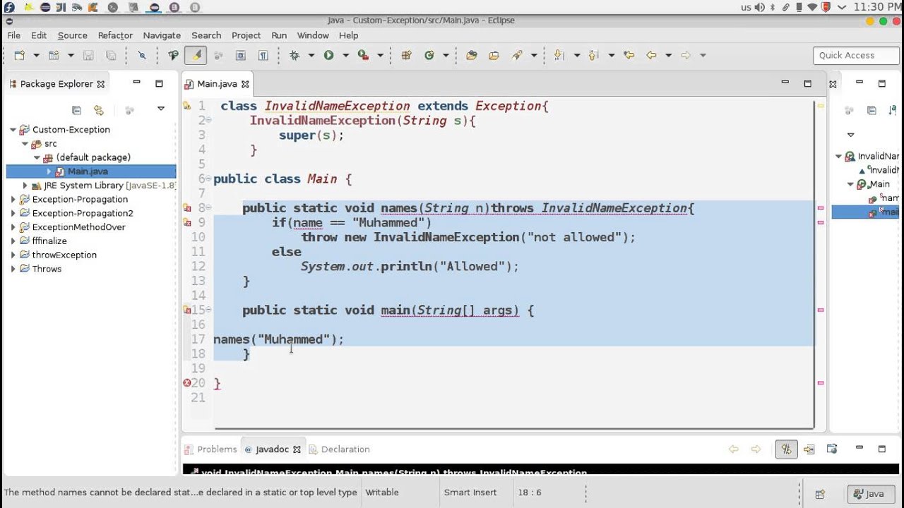 Custom Exception Handling Java At Steven Trinkle Blog
