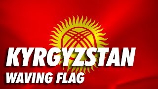 Kyrgyzstan Waving Flag Animation 4K Moving Wallpaper Background