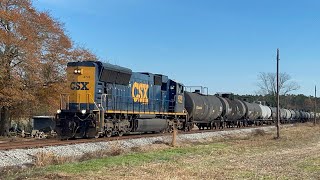 CSX F728 Rocky Mount NC 12/14/2024 w Long Hood Forward Rebuilt Sd70mac