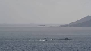 RN submarine HMS Talent arrival at Gibraltar