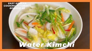 Korean NON SPICY Water Kimchi Recipe!