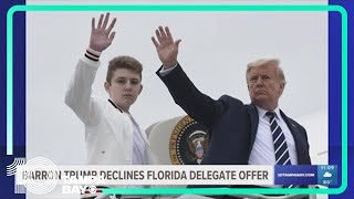 Barron Trump, 18, declines offer to become Florida delegate at the Republican convention