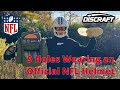 9 Holes of Disc Golf Wearing an Official NFL Helmet