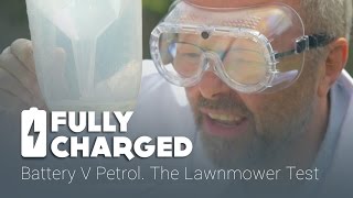 Battery V Petrol. The Lawnmower Test | Fully Charged