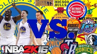 NBA 2K16: Golden State Warriors vs. Every Historic Team in NBA 2K16! #GSW #PS4
