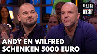 Andy en Wilfred schenken 5000 euro aan Wesley voor strijd tegen armoede in Ondiep | VERONICA OFFSIDE