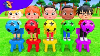 Color Balls Song! | Five Little Monkeys Jumping On The Bed | BluLoo Nursery Rhymes \u0026 Kids Songs