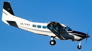 Cessna Caravan landing on a grass runway! Arrival and Departure!