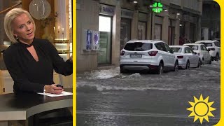 Svårt oväder över Italien – ”En årsnederbörd på 72 timmar” | Nyhetsmorgon | TV4 & TV4 Play