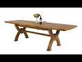 Monastery Large Solid Oak Extending Dining Table - www.topfurniture.co.uk