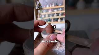 【指尖陶藝】超Q小茶壺三步做好! 🍵Make a tea pot in 3 steps | 小江陶藝#shorts #clay #handicraft #miniature #治愈 #diy #art