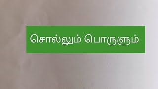 சொல்லும் பொருளும் / பொருள் @chitrasgalaxy9324