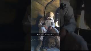 Marines can sleep anywhere #usmc #naptime
