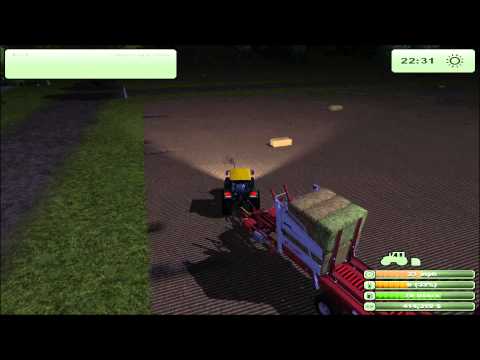 Farming Simulator 2013 - Making Square bails, loading them onto the trailer and selling them Farming Simulator 2013 - Making Square bails, loading them onto the trailer and selling them
