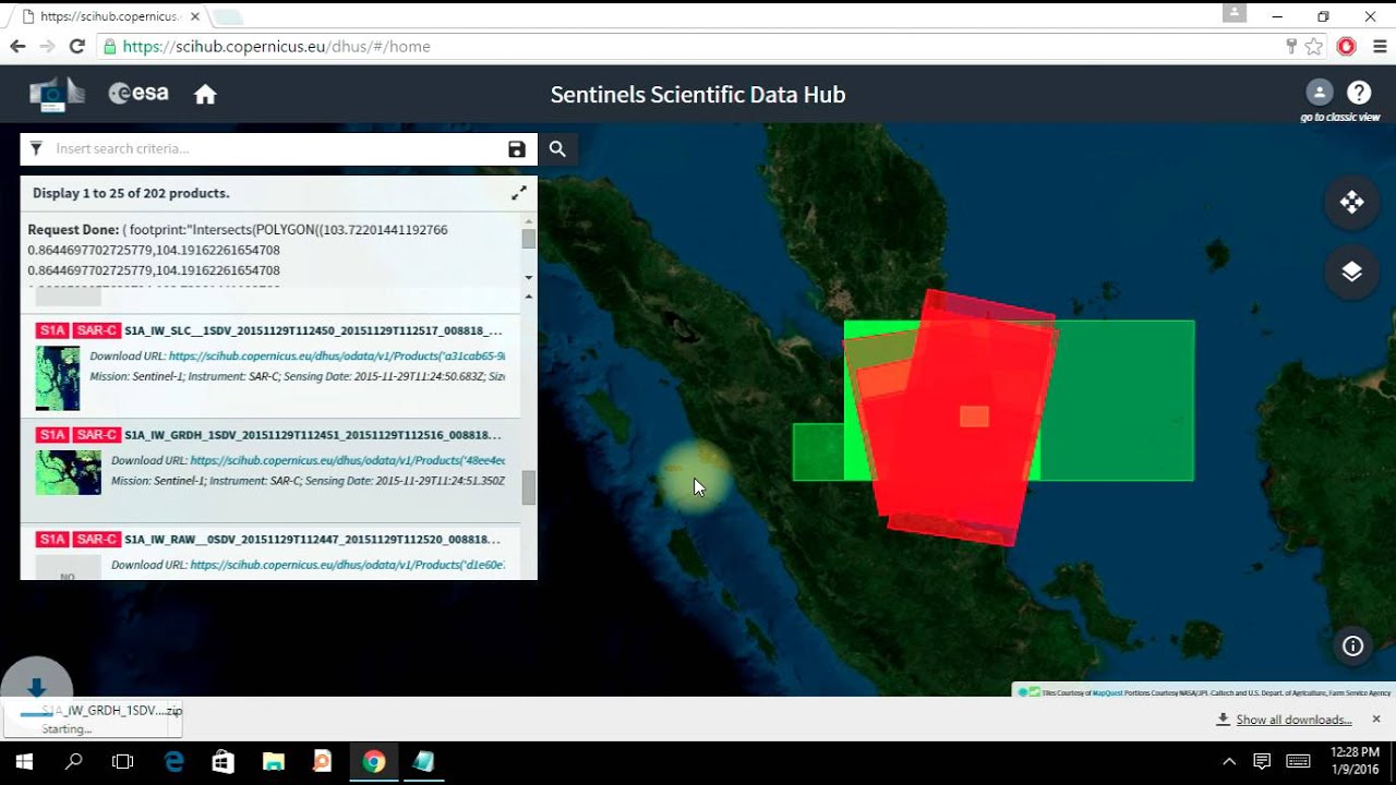 How To Download Sentinel Data From Esa Youtube
