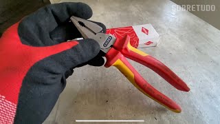 Alicate VDE Knipex de alta alavancagem 02 08 200 US Unboxing - Alicate para eletricista profissional