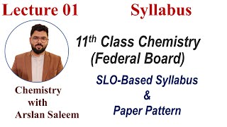 Lecture 1 SLO-Based Syllabus \u0026 Paper Pattern Federal Board Chemistry 11th:Reduce Syllabus Topics