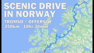 [With Music] Scenic Drive in Norway From Tromso To Offersoy - Driving Tour 4K