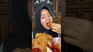 Mukbang ayam richeese 1 ekor lagi #mukbang #fyp #richeesefactory #shortvideo #viralvideo